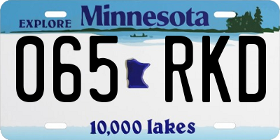 MN license plate 065RKD