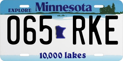 MN license plate 065RKE