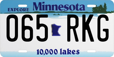 MN license plate 065RKG