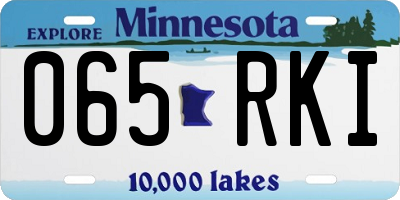 MN license plate 065RKI