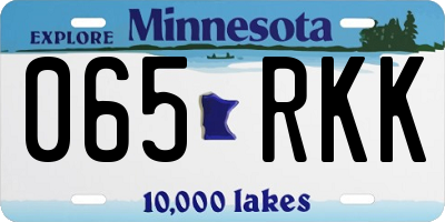 MN license plate 065RKK