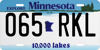 MN license plate 065RKL