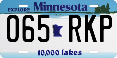 MN license plate 065RKP