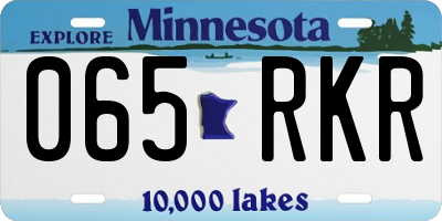 MN license plate 065RKR