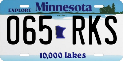 MN license plate 065RKS