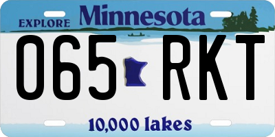 MN license plate 065RKT