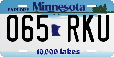 MN license plate 065RKU