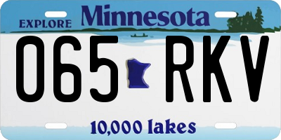 MN license plate 065RKV