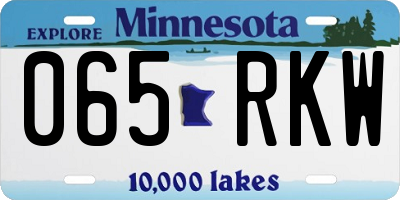 MN license plate 065RKW