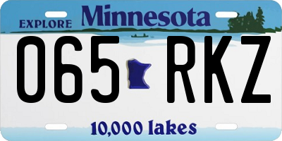 MN license plate 065RKZ