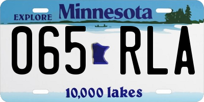 MN license plate 065RLA