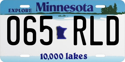 MN license plate 065RLD
