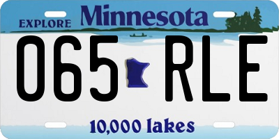 MN license plate 065RLE