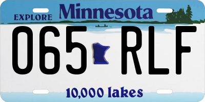 MN license plate 065RLF