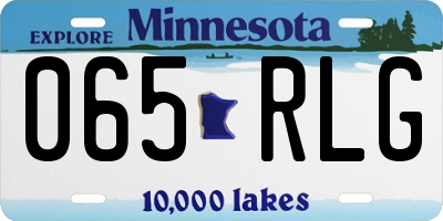 MN license plate 065RLG