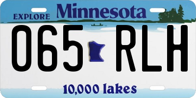 MN license plate 065RLH