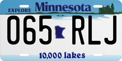 MN license plate 065RLJ