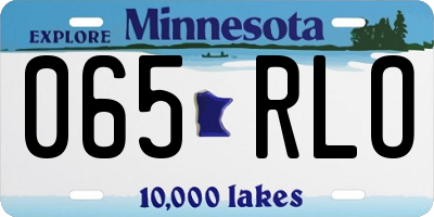 MN license plate 065RLO