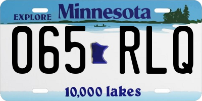 MN license plate 065RLQ