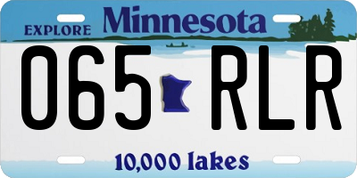 MN license plate 065RLR