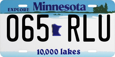 MN license plate 065RLU