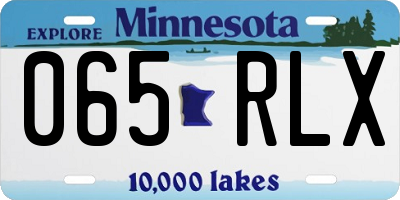 MN license plate 065RLX