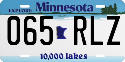MN license plate 065RLZ