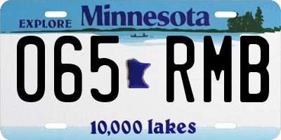 MN license plate 065RMB