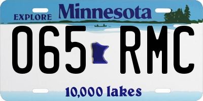 MN license plate 065RMC