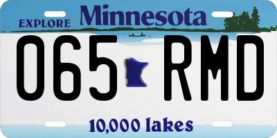 MN license plate 065RMD