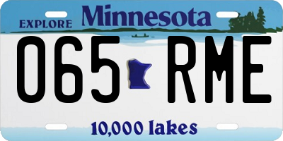 MN license plate 065RME