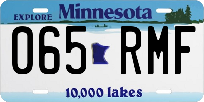 MN license plate 065RMF