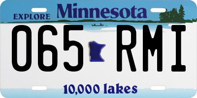 MN license plate 065RMI