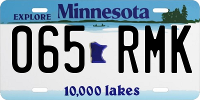 MN license plate 065RMK