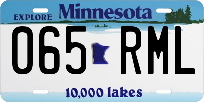 MN license plate 065RML