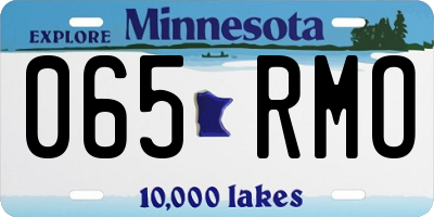 MN license plate 065RMO
