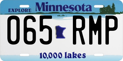 MN license plate 065RMP