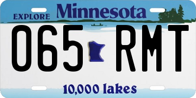 MN license plate 065RMT