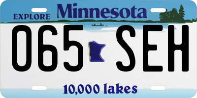 MN license plate 065SEH