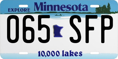 MN license plate 065SFP