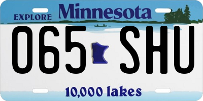 MN license plate 065SHU