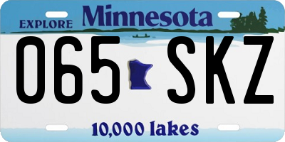MN license plate 065SKZ
