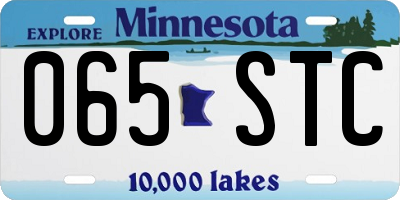 MN license plate 065STC