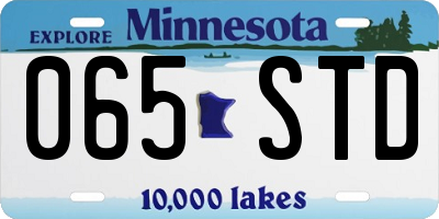 MN license plate 065STD