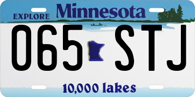 MN license plate 065STJ