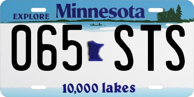 MN license plate 065STS
