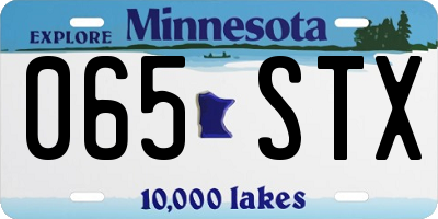 MN license plate 065STX