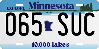 MN license plate 065SUC