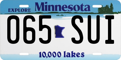 MN license plate 065SUI