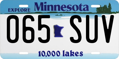 MN license plate 065SUV